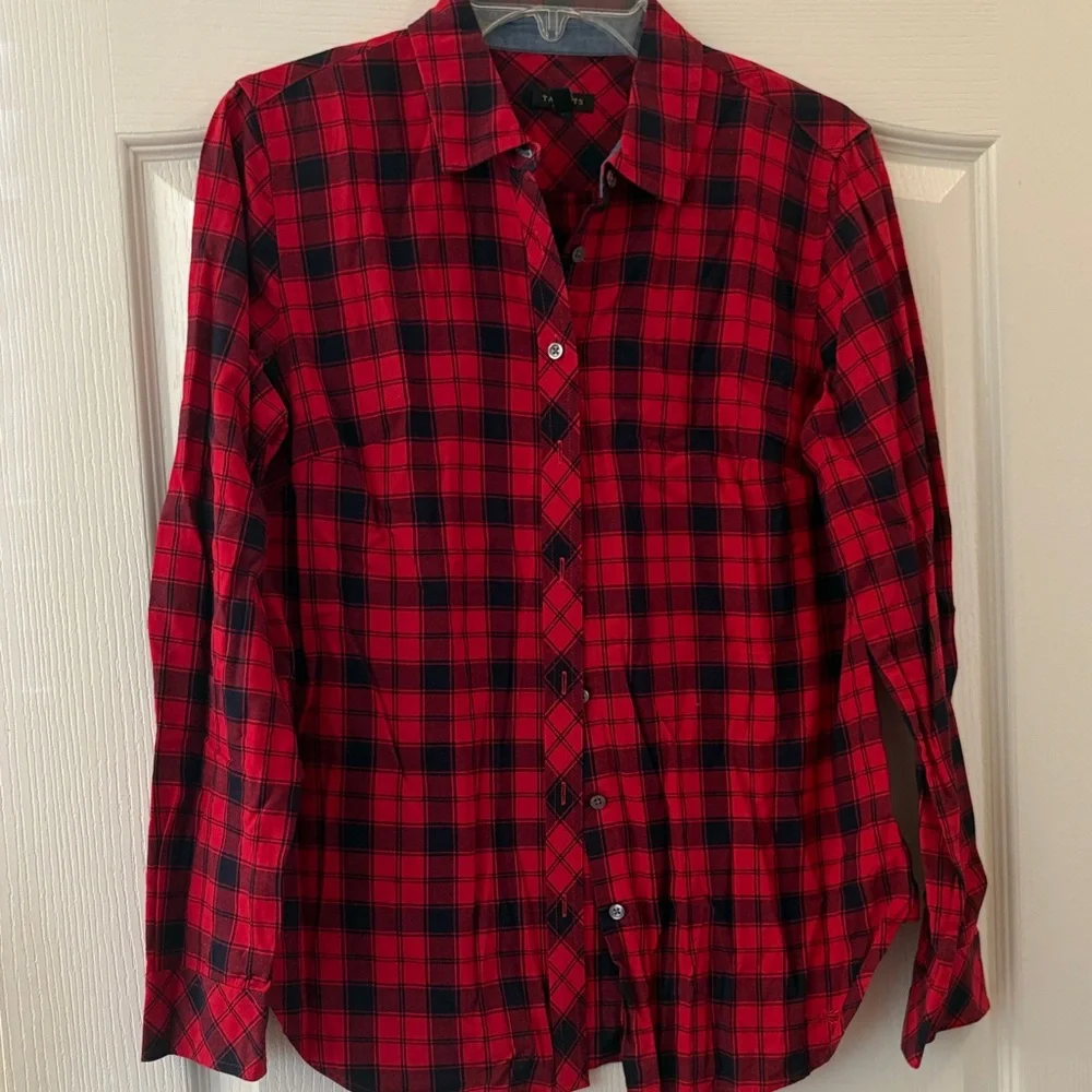 Talbots Red and Black Checkered Shirt - Picture 1 of 4
